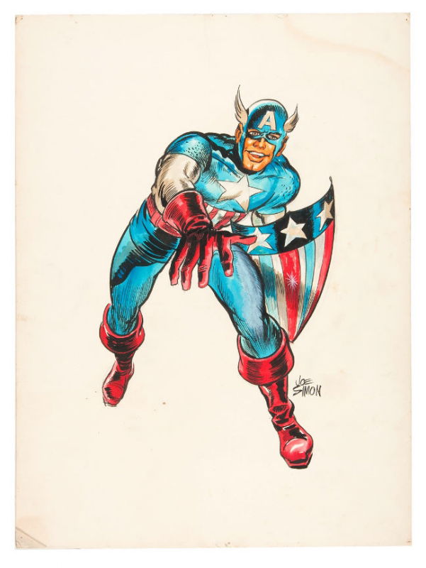 1970s Joe Simon CAPTAIN AMERICA painting, in Aaron Sultan's Joe Simon